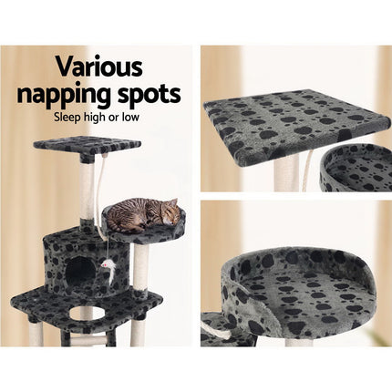 i.Pet Cat Tree 120cm Tower Scratching Post Scratcher Trees Bed Wood Condo Toys Bed.