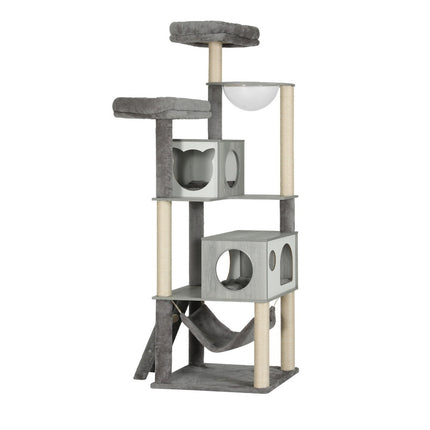 i.Pet Cat Tree 178cm Tower Scratching Post Scratcher Wood Bed Condo House Wooden Ladder.