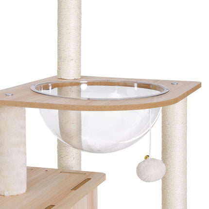 i.Pet Cat Tree Tower Scratching Post Scratcher 142cm Wood Bed Condo House.