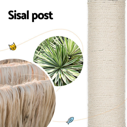i.Pet Cat Tree Tower Scratching Post Scratcher 142cm Wood Bed Condo House.