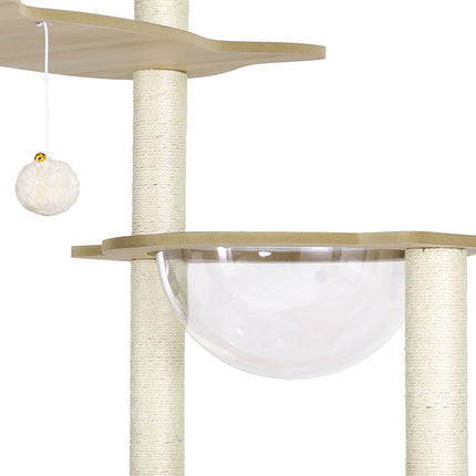 i.Pet Cat Tree Tower Scratching Post Scratcher 174cm Wood Bed Condo House Ladder.