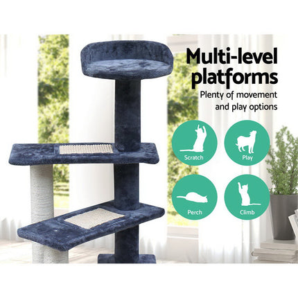 i.Pet Cat Tree 100cm Scratching Post Scratcher Tower Wood Condo House Trees Bed.