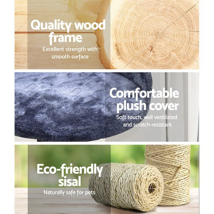 i.Pet Cat Tree 100cm Scratching Post Scratcher Tower Wood Condo House Trees Bed.