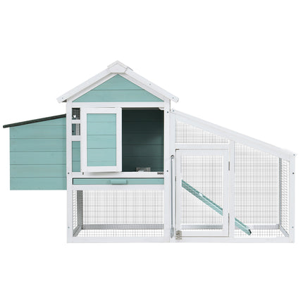 i.Pet Chicken Coop Rabbit Hutch 150cm x 60cm x 93cm Large Chicken Coop House Run Cage Wooden.