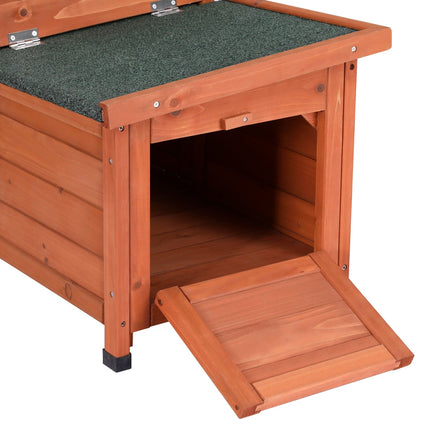 i.Pet Outdoor Cat House Rabbit Hutch Wooden Shelter Indoor Cat House Outdoor Condo Small Enclosure.