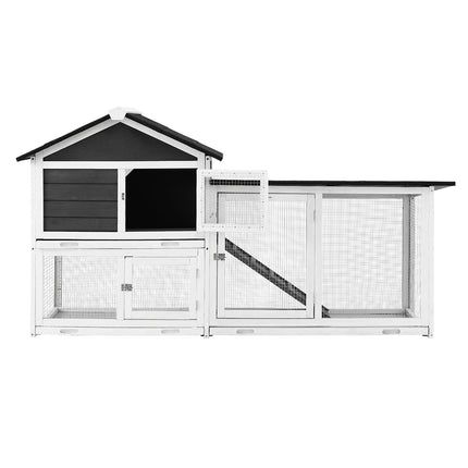 i.Pet Chicken Coop Rabbit Hutch Extra Large Wooden Run Cage House With Run Cage.