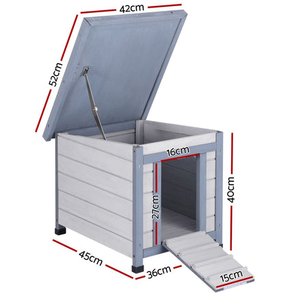 i.Pet Outdoor Cat House Rabbit Hutch Wooden Shelter Condo Small Enclosure Indoor Cat House Outdoor.