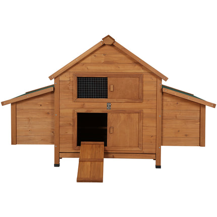 i.Pet Chicken Coop Rabbit Hutch 150cm x 68cm x 96cm Large Chicken Coop House Run Cage Wooden.