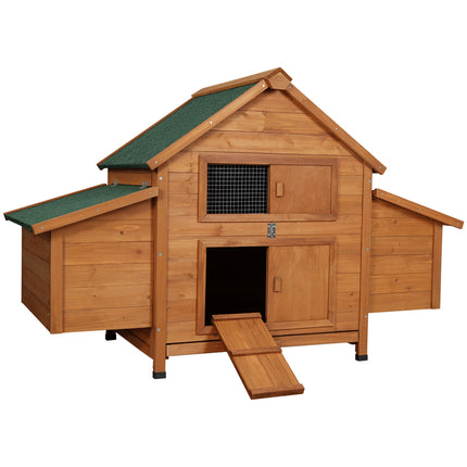 i.Pet Chicken Coop Rabbit Hutch 150cm x 68cm x 96cm Large Chicken Coop House Run Cage Wooden.
