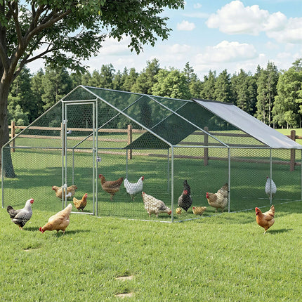 i.Pet Chicken Coop Cage 3x6x2m Galvanised Steel.