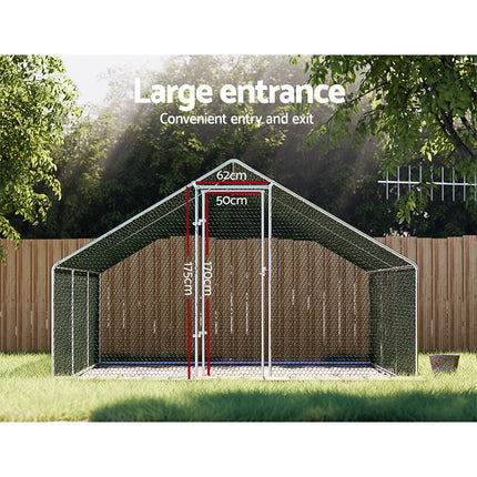 i.Pet Chicken Coop Cage 3x6x2m Galvanised Steel.
