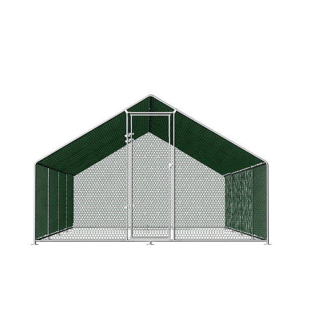 i.Pet Chicken Coop Cage 3x8x2m Galvanised Steel.