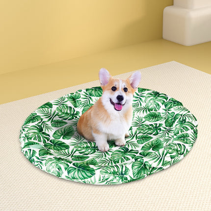 i.Pet Pet Cooling Mat Gel Dog Cat Self-cool Puppy Large Round Bed Summer Cushion.