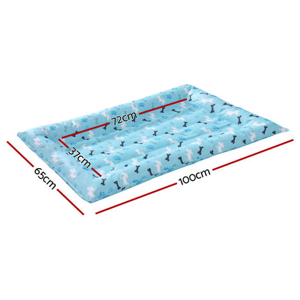 i.Pet Pet Cooling Mat Gel Dog Cat Self-cool Puppy Pad Large Bed Summer Blue.