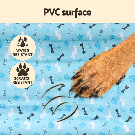 i.Pet Pet Cooling Mat Gel Dog Cat Self-cool Puppy Pad Large Bed Summer Blue.