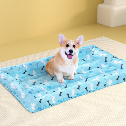 i.Pet Pet Cooling Mat Gel Dog Cat Self-cool Puppy Pad Large Bed Summer Blue.