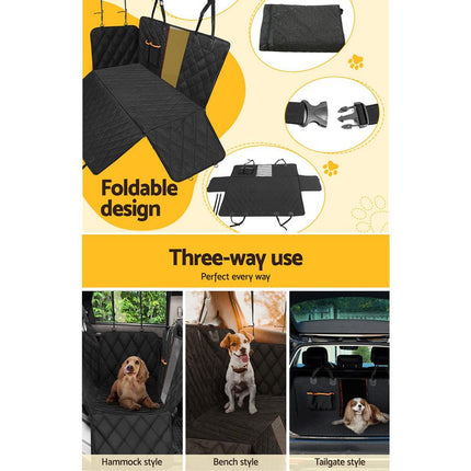 i.Pet Pet Car Seat Cover Dog Protector Hammock Back Waterproof Belt Non Slip Mat.