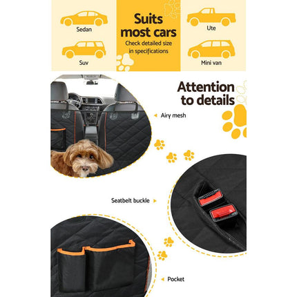 i.Pet Pet Car Seat Cover Dog Protector Hammock Back Waterproof Belt Non Slip Mat.