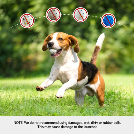 i.Pet Dog Ball Launcher Thrower with 6 ETPU Balls & 14/18/22m Launch Distance Black.