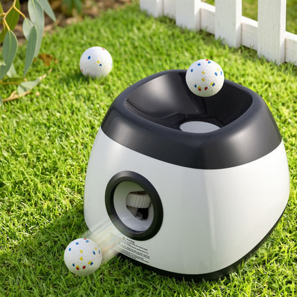 i.Pet Dog Ball Launcher Thrower with 6 ETPU Balls & 14/18/22m Launch Distance Black.