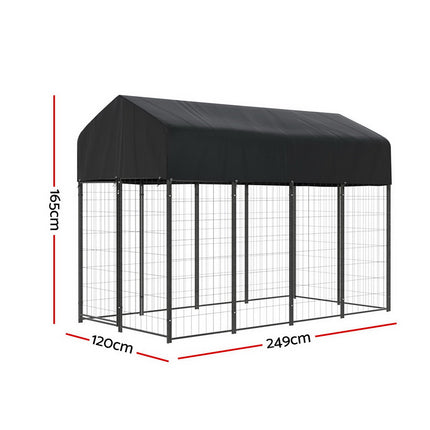 i.Pet Dog Kennel Extra Large House Outdoor Playpen Pet Puppy Metal Backyard.