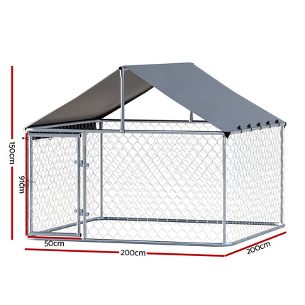 i.Pet Dog Kennel Large House XL Pet Run Cage Puppy Outdoor Enclosure With Roof.