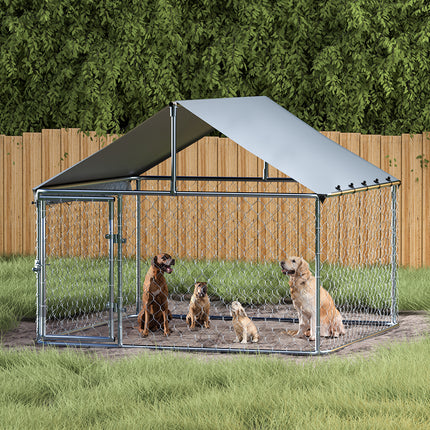 i.Pet Dog Kennel Large House XL Pet Run Cage Puppy Outdoor Enclosure With Roof.