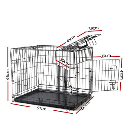 i.Pet 36" Dog Cage Crate Kennel 3 Doors.