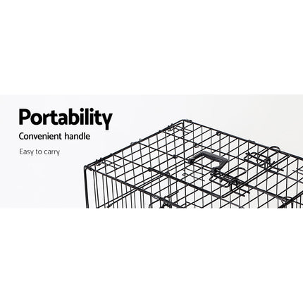 i.Pet 48" Dog Cage Crate Large Kennel 3 Doors.