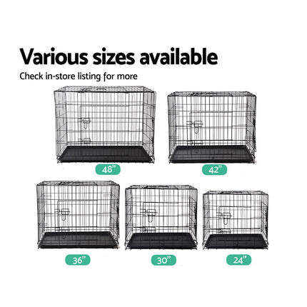 i.Pet 48" Dog Cage Crate Large Kennel 3 Doors.