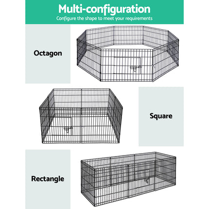 i.Pet 2x24" 8 Panel Dog Playpen Pet Fence Exercise Cage Enclosure Play Pen.