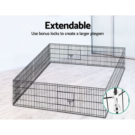 i.Pet 2x24" 8 Panel Dog Playpen Pet Fence Exercise Cage Enclosure Play Pen.