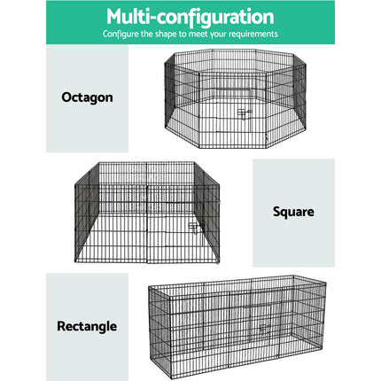 i.Pet 30" 8 Panel Dog Playpen Pet Fence Exercise Cage Enclosure Play Pen.