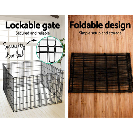 i.Pet 30" 8 Panel Dog Playpen Pet Fence Exercise Cage Enclosure Play Pen.