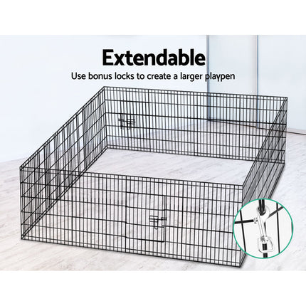 i.Pet 30" 8 Panel Dog Playpen Pet Fence Exercise Cage Enclosure Play Pen.