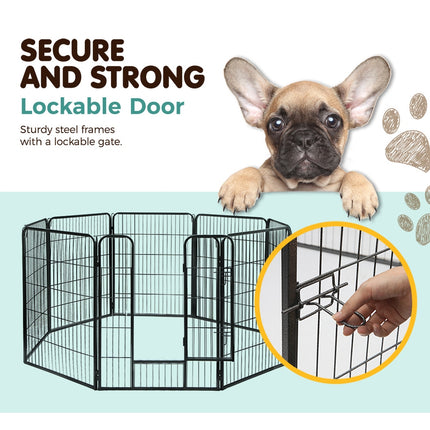 i.Pet 40" 8 Panel Dog Playpen Pet Exercise Cage Enclosure Fence Play Pen.
