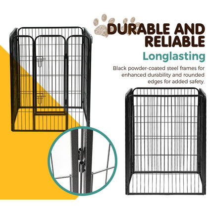 i.Pet 40" 8 Panel Dog Playpen Pet Exercise Cage Enclosure Fence Play Pen.