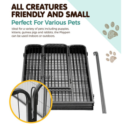 i.Pet 40" 8 Panel Dog Playpen Pet Exercise Cage Enclosure Fence Play Pen.