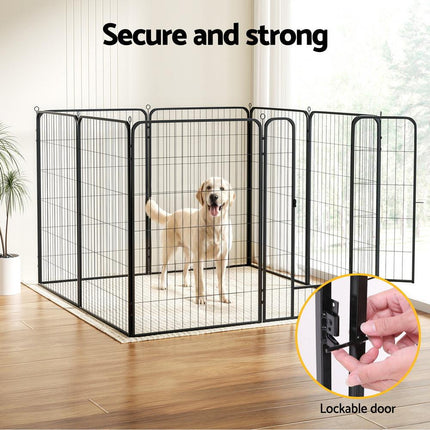 i.Pet Pet Dog Playpen 48" Enclosure 8 Panel Cage Kennel Puppy Fence Play Pen.
