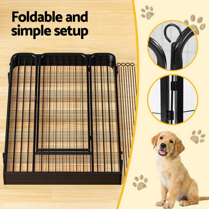 i.Pet Pet Dog Playpen 48" Enclosure 8 Panel Cage Kennel Puppy Fence Play Pen.