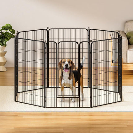 i.Pet Pet Dog Playpen 48" Enclosure 8 Panel Cage Kennel Puppy Fence Play Pen.