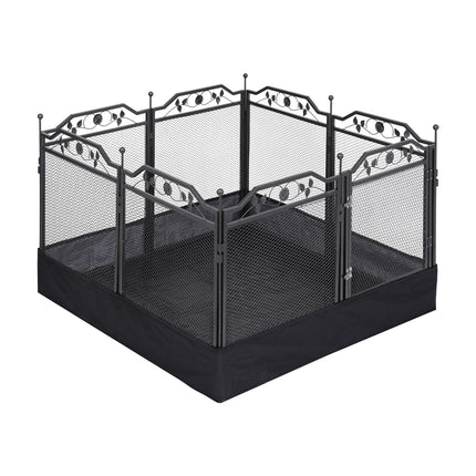 i.Pet Pet Dog Playpen Heavy-Duty Enclosure Multi-Configuration Indoor Outdoor Black.