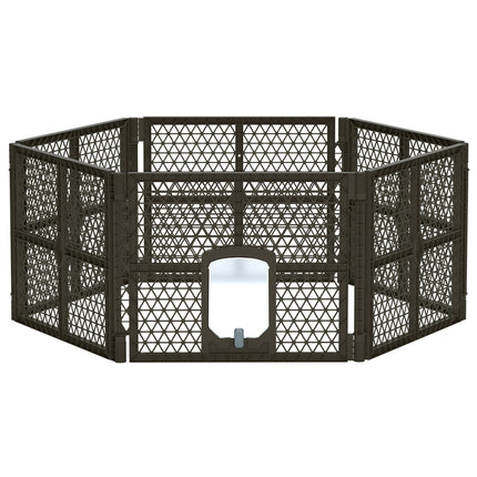 i.Pet Dog Playpen Enclosure 6 Panel Pet Fence Plastic Play Pen.