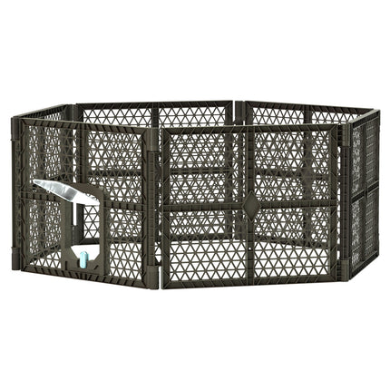 i.Pet Dog Playpen Enclosure 6 Panel Pet Fence Plastic Play Pen.