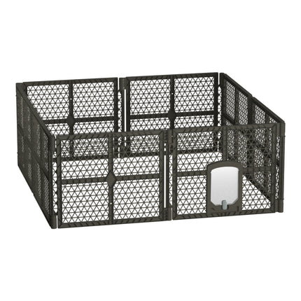 i.Pet Dog Playpen Enclosure 8 Panel Pet Fence Plastic Play Pen.