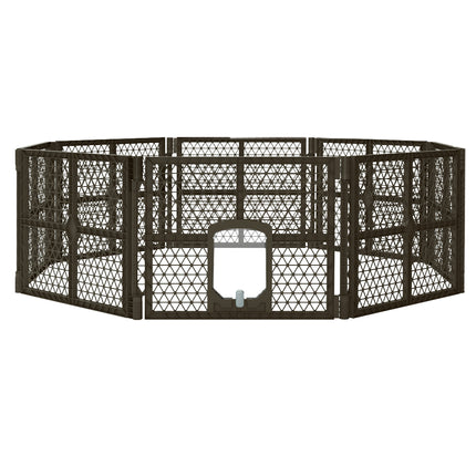 i.Pet Dog Playpen Enclosure 8 Panel Pet Fence Plastic Play Pen.