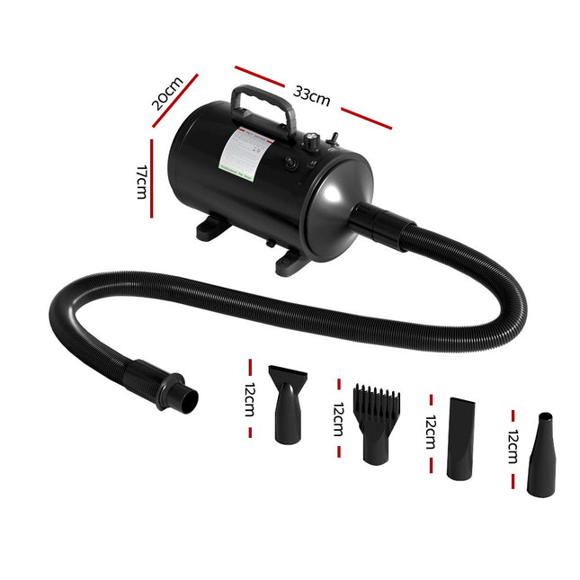 i.Pet Pet Hair Dryer Dog Cat Grooming Speed Blower Hairdryer Heater Low Noise.