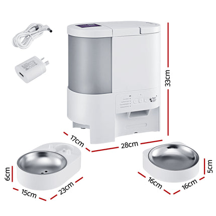 i.Pet Automatic Pet Feeder Water Dispenser 2-in-1 Smart WiFi Dog Cat Food 4L.