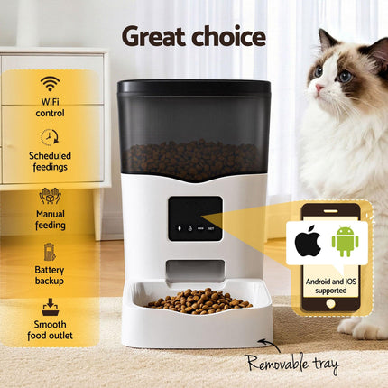 i.Pet Automatic Pet Feeder Dog Cat Feeder Wifi 3L Auto Smart Food Dispenser.