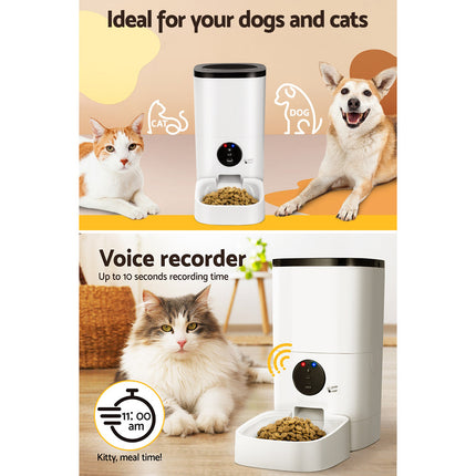 i.Pet Automatic Pet Feeder 6L Wifi Auto Dog Cat Smart Food Dispenser Timer.